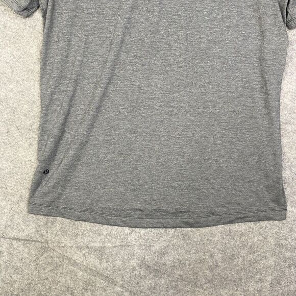 Lululemon Shirt Mens Gray Performance Golf Polo Stretch Short Sleeve Heather - Picture 9 of 10